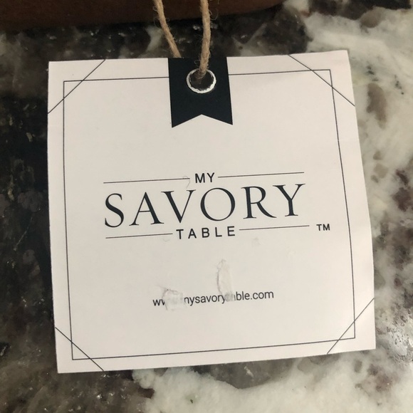 My Savory Table Wooden Cheese Charcuterie Board with Spreader Knife NWT - Picture 4 of 6